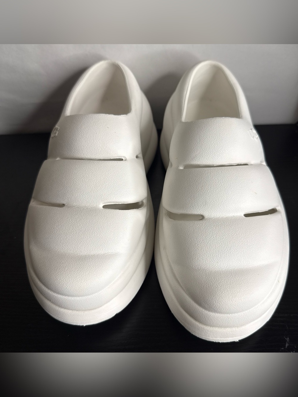 UGG White Slip-On Foam Casual Shoes Size 9